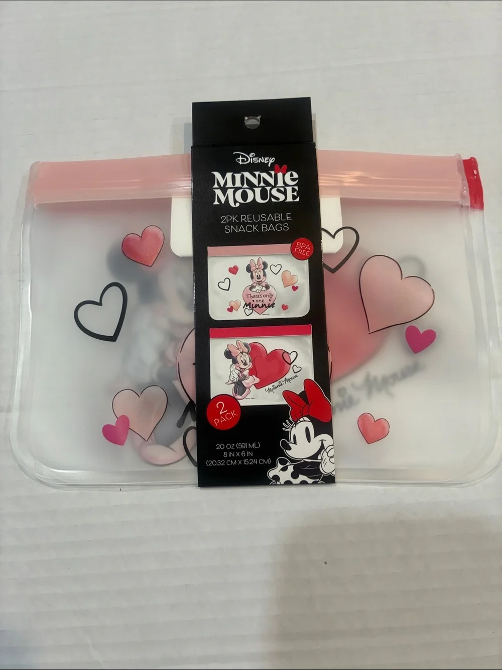 Disney Minnie Mouse Reusable Snack Bags  (2-Pack)